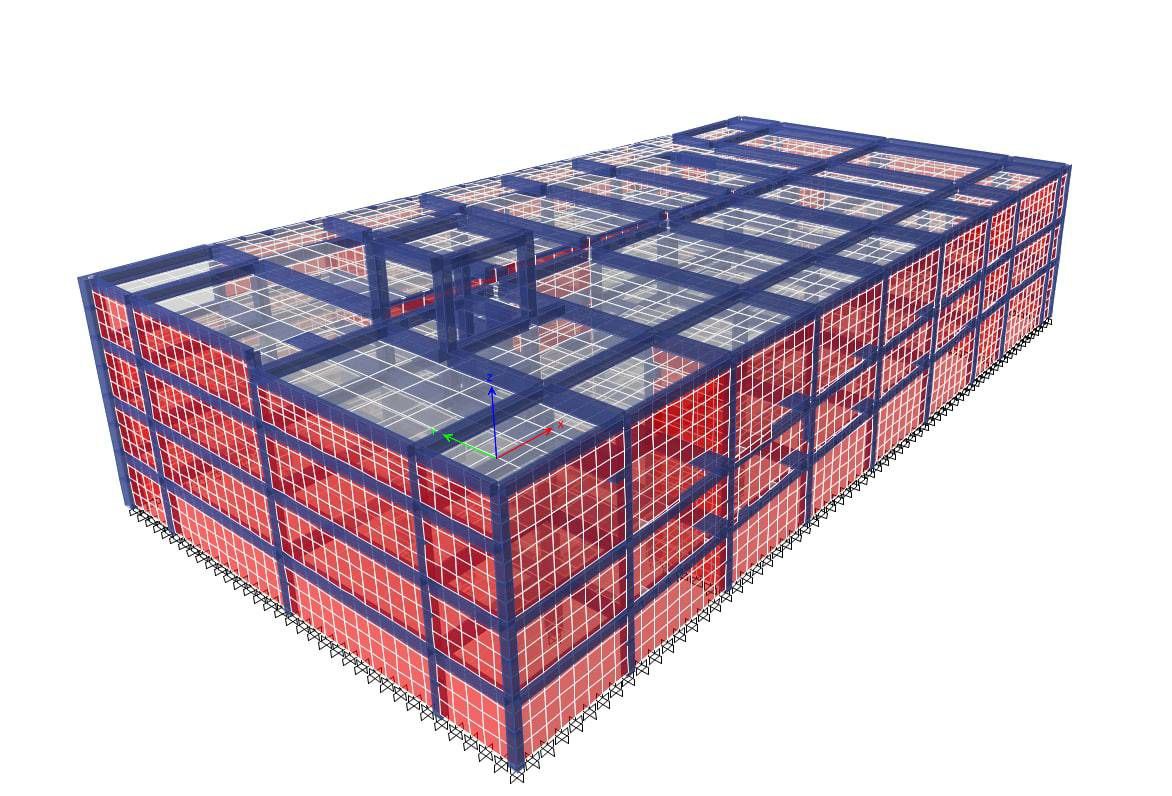 متره و برآورد کامل سازه ی پارکینگ طبقاتی واقع در استان قم با زیر بنای کل ۸۰۰۰ متر مربع